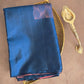 Kancheepuram soft silk with blue copper combo