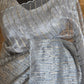 Pure organza designer saree with stitched blouse (Greyish blue  tone)