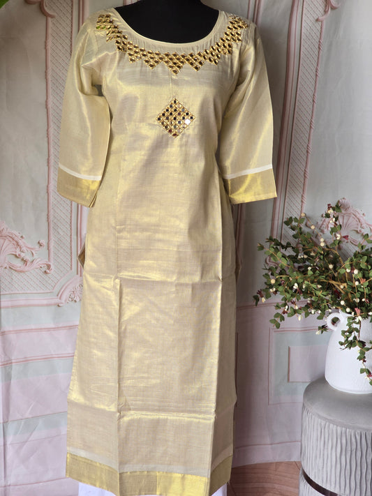 Onam kurti design 8