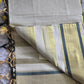 Cotton set saree with gold/green border