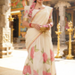Dhavani set with peach floral design (M-L)