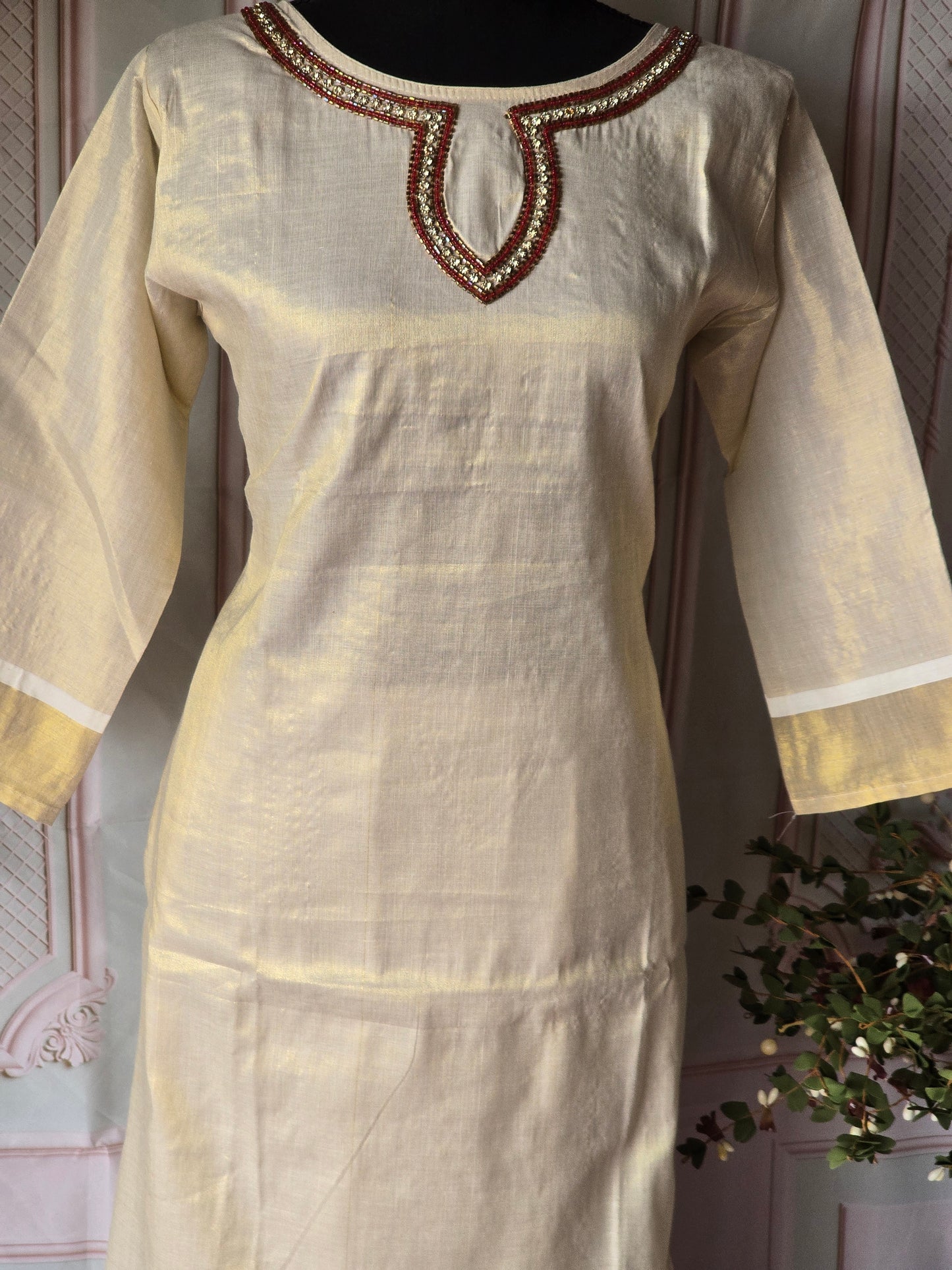 Onam kurti design 14