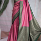 Semi katan soft silk saree with stitched blouse