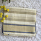 Cotton set saree with gold blue border