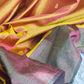 Soft silk kancheepuram(mutard yellow greenish brown)saree with stitched blouse/falln pico