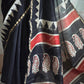 Chanderi silk saree with handblock print-BP