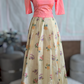 Onam skirt floral design- with blouse - Adults 34-40 size