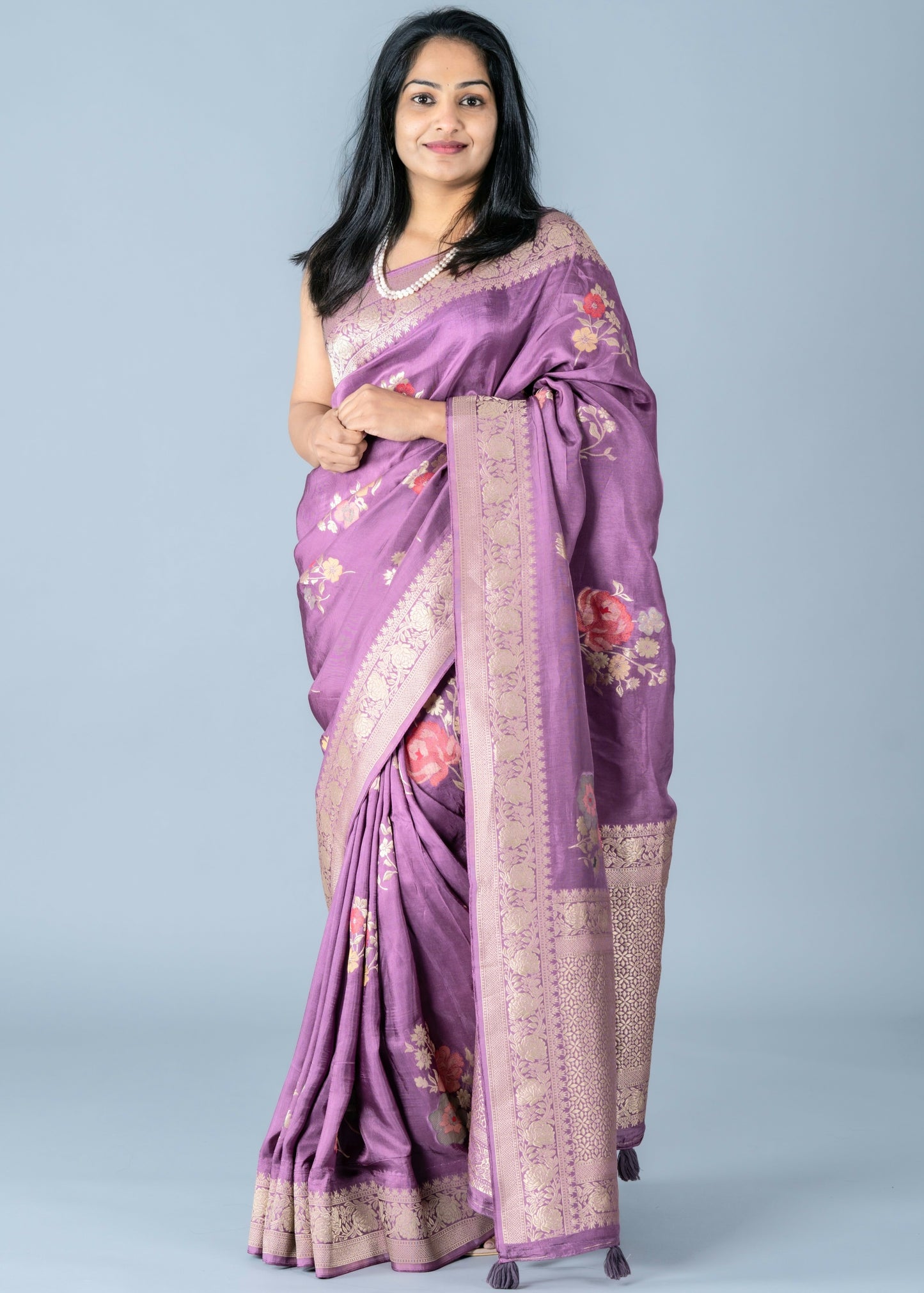 Munga banarasi saree with stitched blouse
