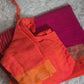Semi linen saree with stitched blouse