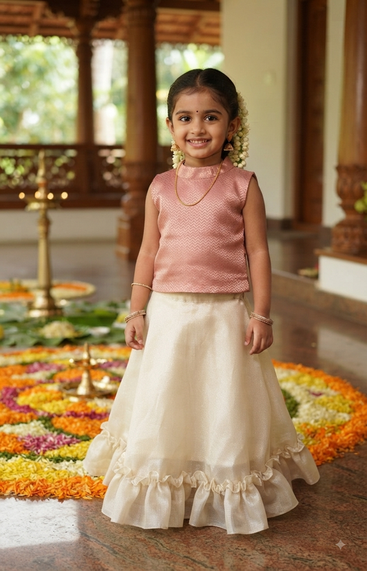 Onam skirt and top (1 yr)