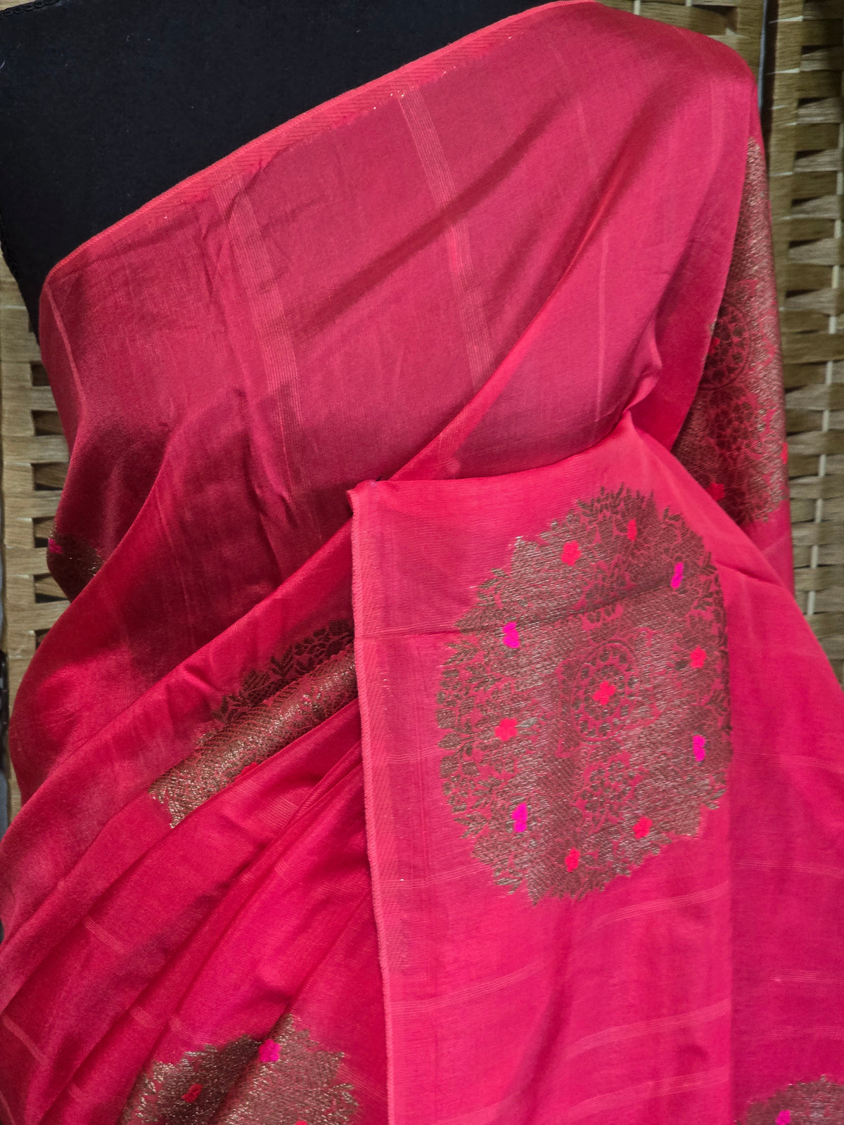 Banarasi semi tussar saree with stitched blouse