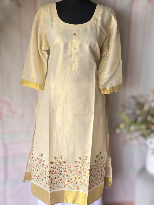 Onam kurti design 11
