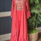 Party wear 3 oc set ( burnt orange/peach shade)