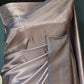 Satin brocade silk saree with stitched blouse