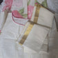 Dhavani set with peach floral design (M-L)