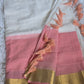 Mul cotton(peach and white) saree