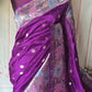 Munga silk saree paithani weaved border- Stitched blouse