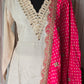 Creme color 3 pc salwar suit set