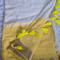 Mul cotton saree( yellow white)