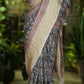 Pure Tussar silk saree with handblock print- stitched blouse