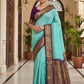Gadwal silk handloom silk saree with stitched blouse/fall/pico
