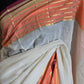 Mul cotton saree with orange and maroon border (fall and pico done)NO Blouse piece