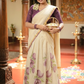 Dhavani set with purple floral design( XS-M)