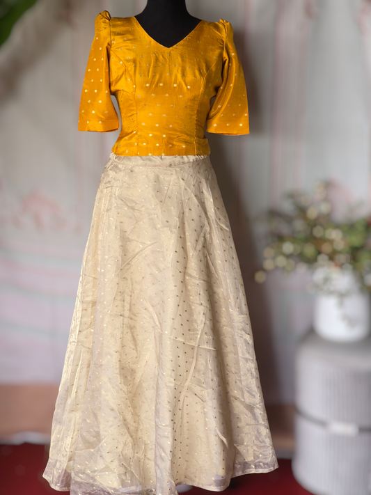 Golden beige skirt and top length 38-39