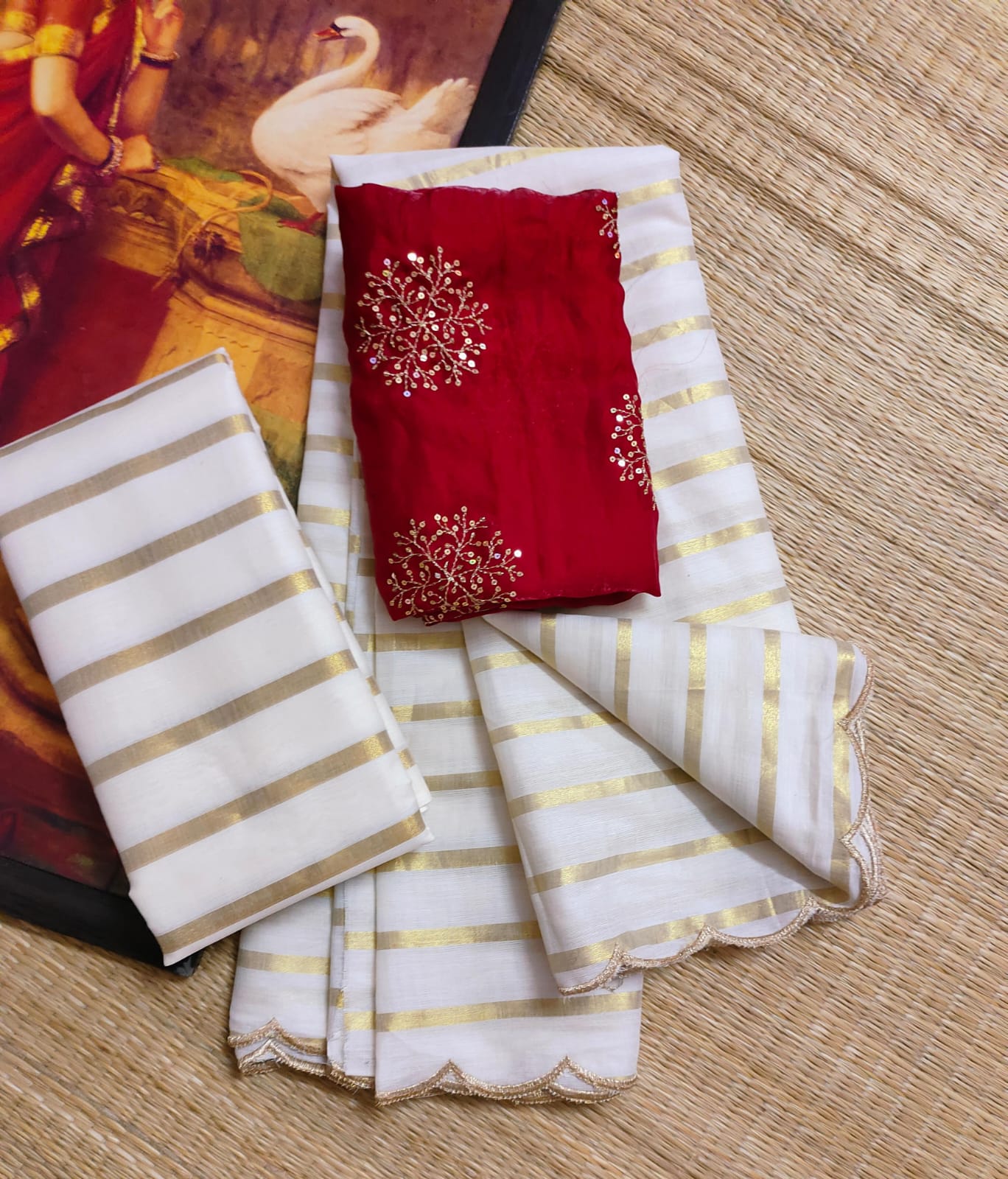 Onam special dhavani set S-M size