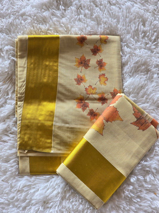 Tissue set mund with leaf design