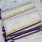 Mul cotton (120 count) onam saree with lavender shade- No BP with Saree fall and pico
