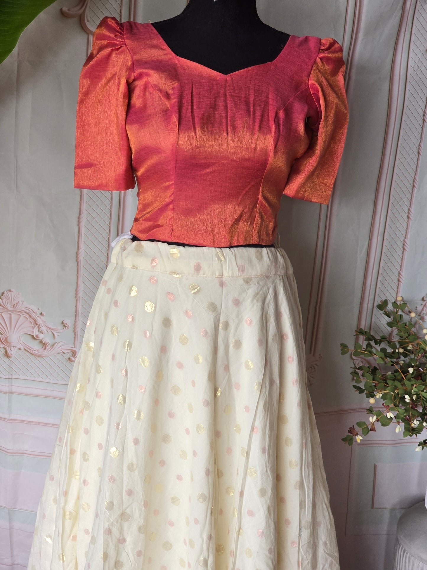Off white skirt and top (28-36 blouse size)