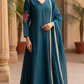 Malai chanderi 3 pc salwar suit set with work