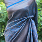 Semi katan silk saree with stitched blouse