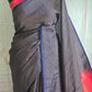 Soft kancheepuram silk saree (small checks body) with stitched blouse
