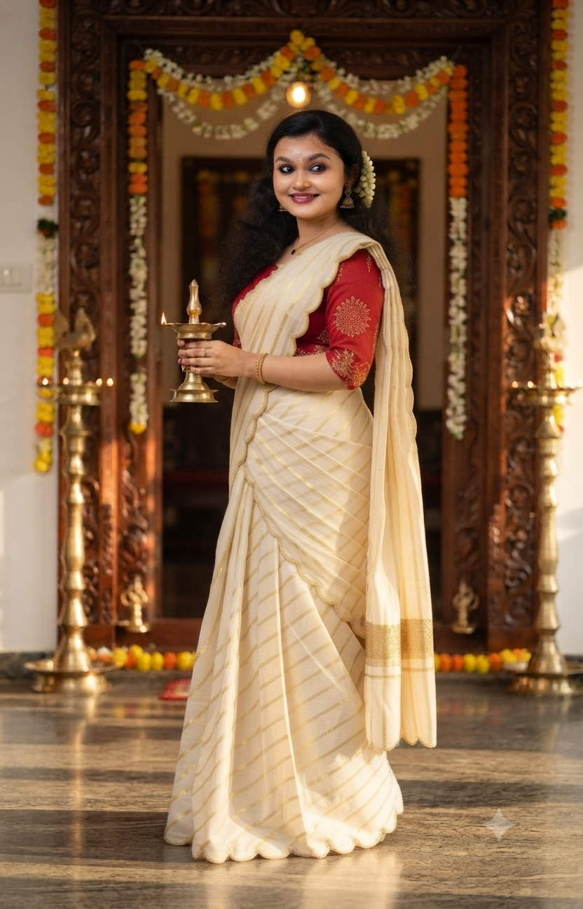 Onam special dhavani set S-M size