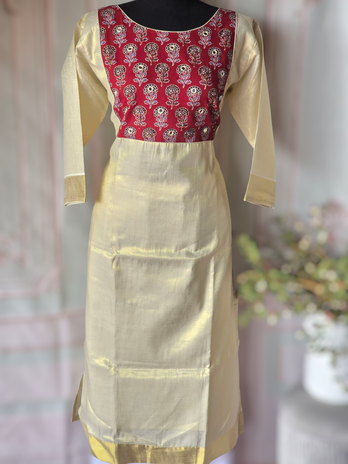 Onam kurti design 9