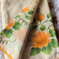 Semi organza saree with floral work- stitched blouse