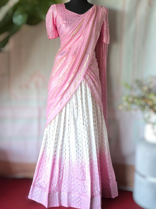 Double dye dhavani set(30-38 chest size)