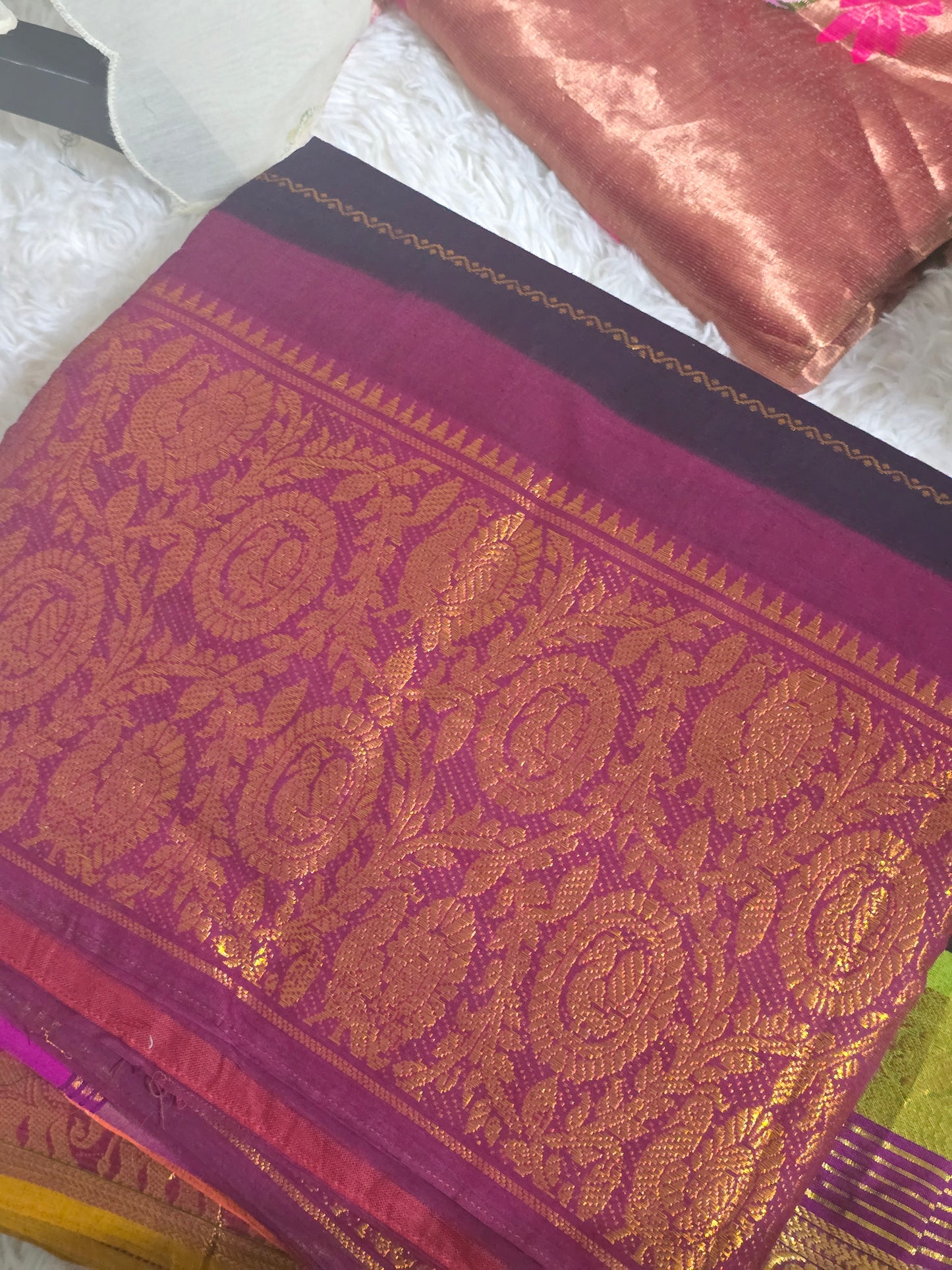 Sungidi cotton blue and maroon