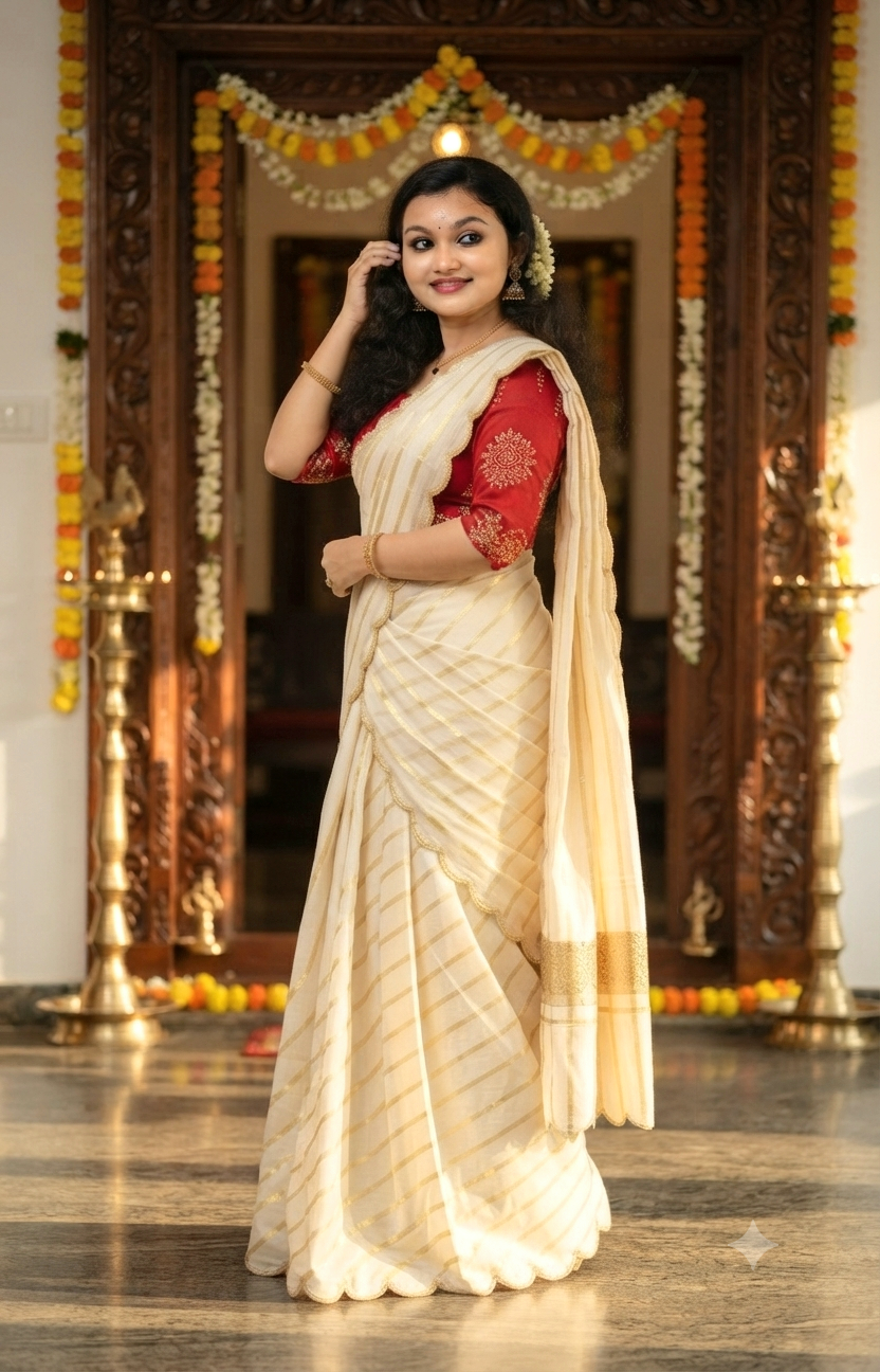Onam special dhavani set XS-M size