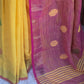 Semi linen saree with stitched blouse