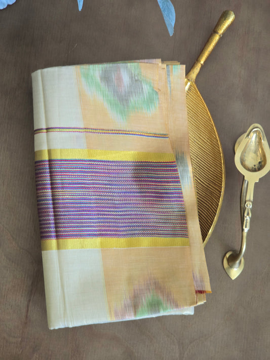 Tissue set saree with multicolor shade