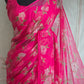 Light weight crape georgette saree with floral design