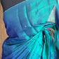 Semi tissue( peacock blue/green) saree - No BP