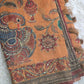 Cotton saree with floral and kantha work