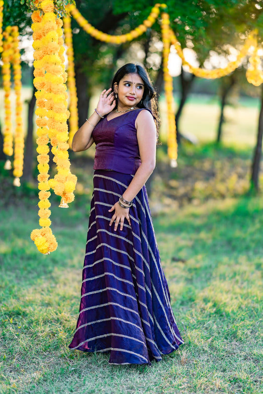 Partywear skirt and crop top