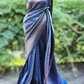 Semi katan silk saree with stitched blouse