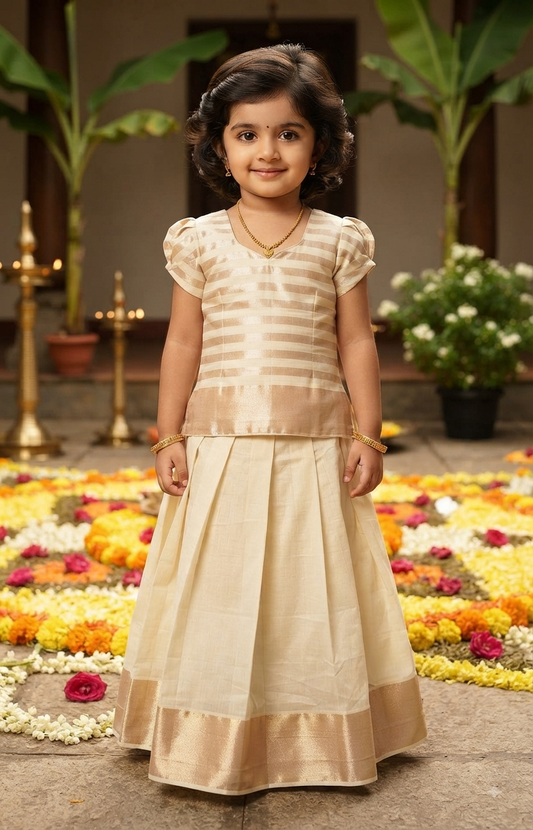 Onam skirt and top (1-2 yrs)