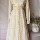 Off white A line kurti with dots design- Full sleeve